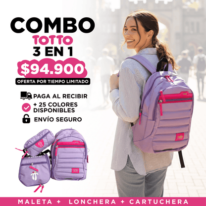 COMBO MALETA + LONCHERA + CARTUCHERA