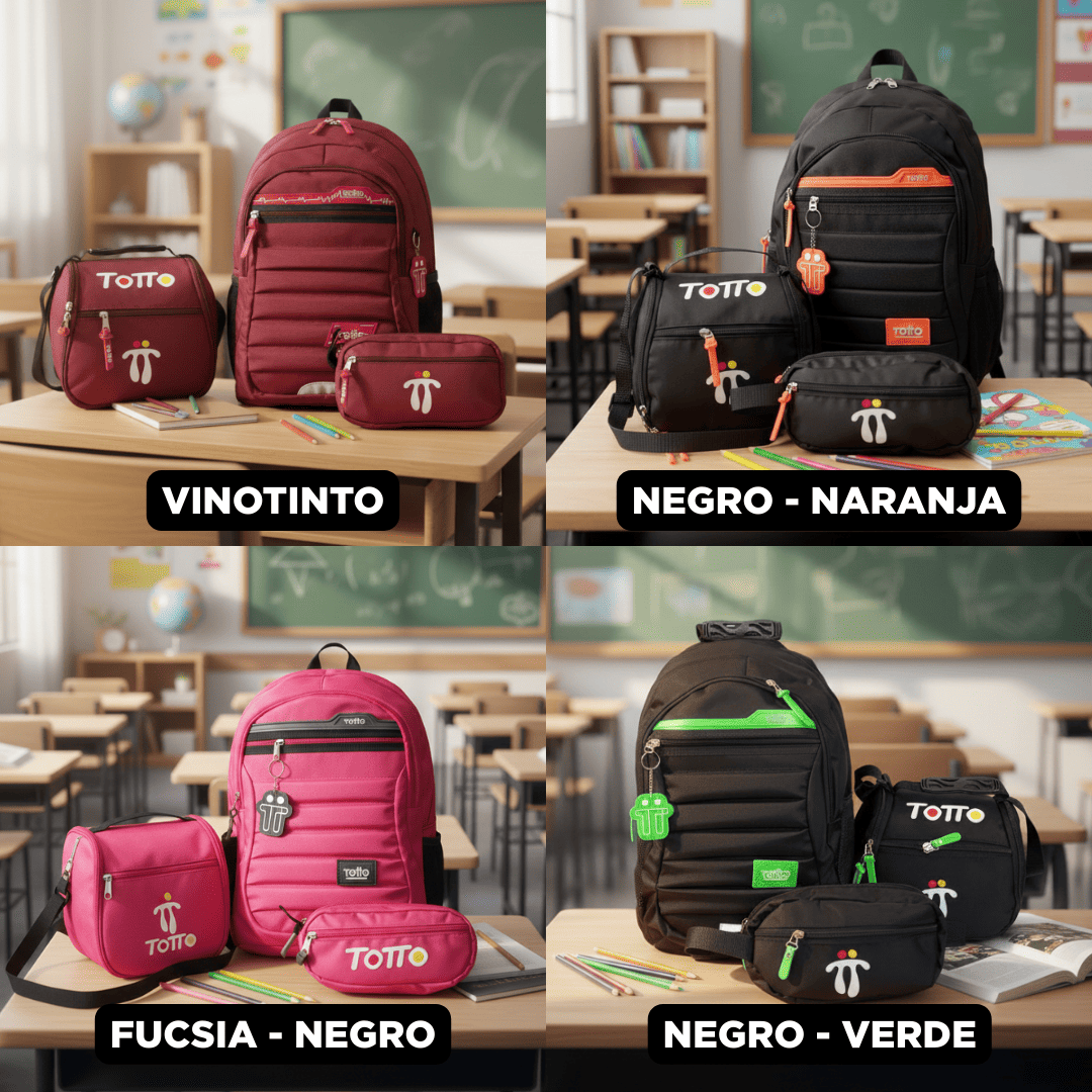 COMBO MALETA + LONCHERA + CARTUCHERA