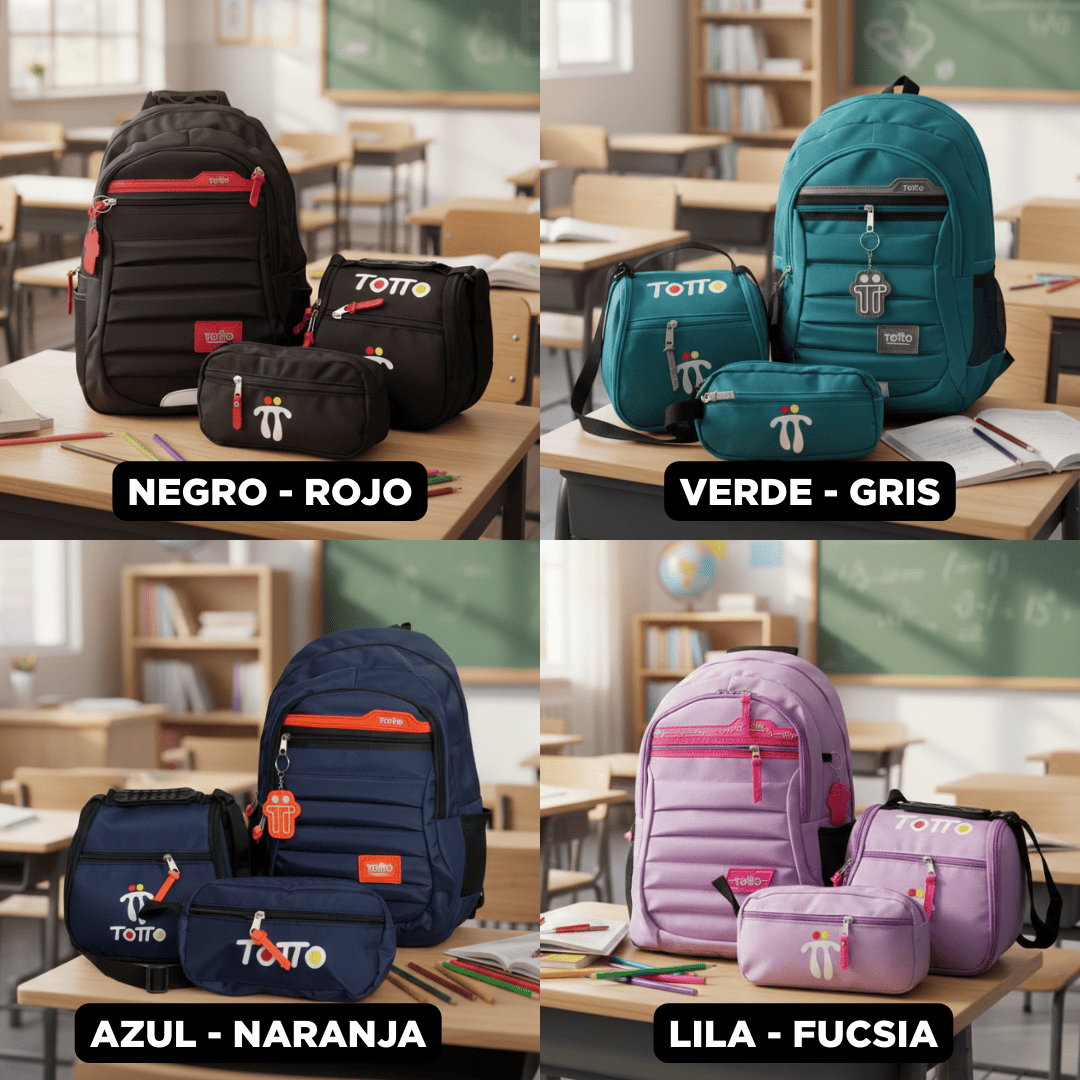 COMBO MALETA + LONCHERA + CARTUCHERA